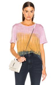 Raquel Allegra Boxy Tee In Blue,purple,tie Dye,yellow