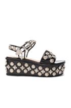 Toga Pulla Patent Leather Platform Sandals In Black