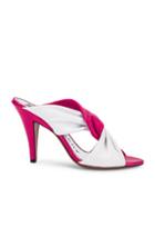 Givenchy Tie Heel Mules In Pink,white