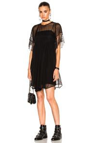 No. 21 Sheer Mini Dress In Black