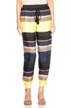 Apiece Apart Marta Sail Pants In Stripes,blue,neon,green