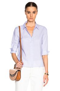 Equipment Esme Top In Stripes,blue