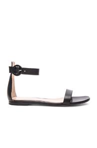 Gianvito Rossi Leather Ankle Strap Sandals In Black