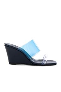 Maryam Nassir Zadeh Pvc Olympia Wedges In Blue