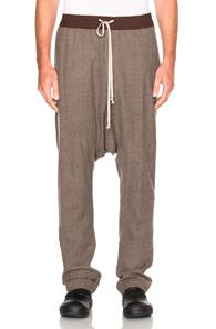 Rick Owens Drawstring Long Pants In Gray
