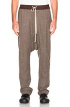 Rick Owens Drawstring Long Pants In Gray