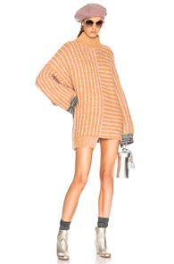 Rachel Comey Doubles Sweater Dress In Orange,neutrals,pink,stripes