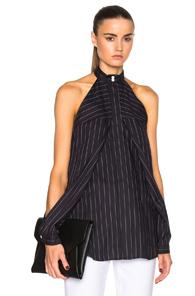 Dion Lee Sleeve Release Top In Blue,stripes