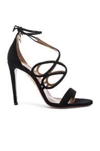 Aquazzura Suede Gigi Heels In Black