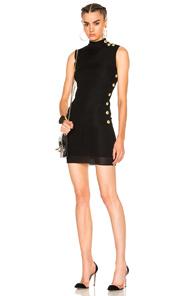 Balmain Knit Mini Dress In Black