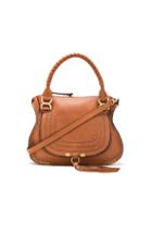 Chloe Medium Braided Leather Marci Bag In Brown