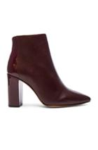 Iro Leather Lavia Booties In Red