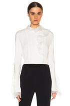 Giambattista Valli Sable Ruffle Blouse In White