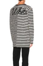 Off-white Striped Long Sleeve Tee In Black,stripes