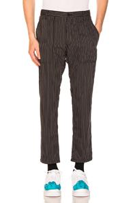 Comme Des Garcons Shirt Polyester Pants In Black,stripes