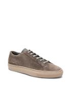 Common Projects Waxed Suede Achilles Low In Gray