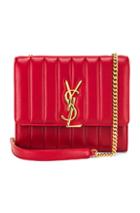 Saint Laurent Vicky Chain Wallet Bag In Red