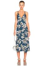 Marni Printed Tiered Tank Dress In Green,blue,floral
