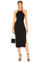 The Range Framed Rib Midi Dress In Black