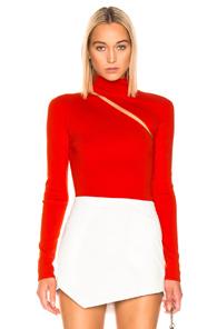 Dion Lee Lingerie Hook Turtleneck Sweater In Red