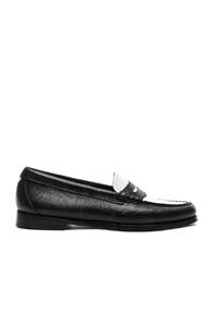 Re/done X G.h. Bass & Co. Whitney Loafer In Black,animal Print