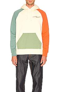Nudie Jeans Marcus Hoodie Colors In Green,orange,yellow