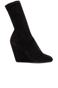 Rick Owens Stretch Wedge Open Toe Boots In Black