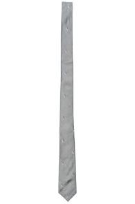 Thom Browne Penguin Silk Jacquard Tie In Gray,animal Print