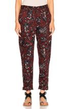 Isabel Marant Etoile Janelle Printed Cotton Pants In Red,floral