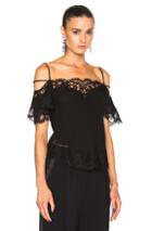 Givenchy Off Shoulder Silk Camisole In Black