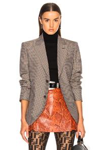 Maison Margiela Microcheck Blazer In Checkered & Plaid,gray