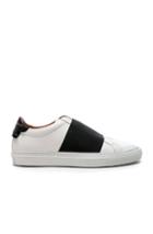 Givenchy Leather Urban Street Elastic Strap Low Sneakers In White