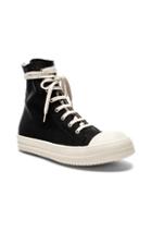 Drkshdw By Rick Owens Canvas Sneakers In Black,white
