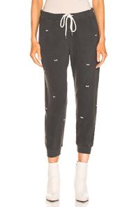 The Great Cropped Sweatpant In Black,gray