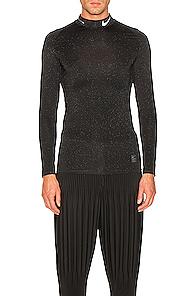 1017 Alyx 9sm Nike Glitter Training Turtle Neck In Black