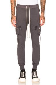 Rick Owens Cargo Jog In Gray