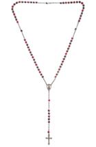 Givenchy Long Rosario Necklace In Metallics,red