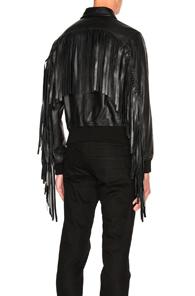 Givenchy Fringe Aviator Jacket In Black