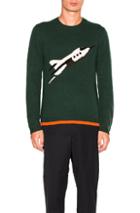 Coach 1941 Rocket Ship Crew Neck Sweater In Green