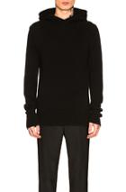 Neil Barrett Hooded Cashmere Sweater In Black