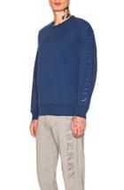 Burberry Kentley Embroidered Sleeve Crew Neck In Blue