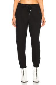 T By Alexander Wang Fleece Pull On Jogger In Black