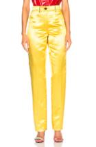 Calvin Klein 205w39nyc High Waisted Trousers In Yellow