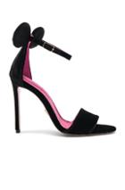 Oscar Tiye Velvet Minnie Sandals In Black