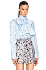 Suno Scarf Tie Top In Blue