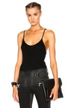 Unravel Cashmere Tank Top Body Suit In Black