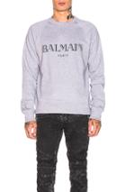 Balmain Logo Sweatshirt In Gray
