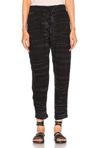 Raquel Allegra Easy Pant In Black,ombre & Tie Dye