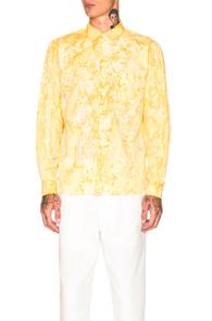 Comme Des Garcons Homme Plus Hand Painted Shirt In Ombre & Tie Dye,yellow