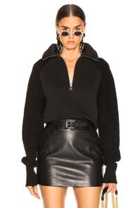 Helmut Lang Combo Zip Sweatshirt In Black